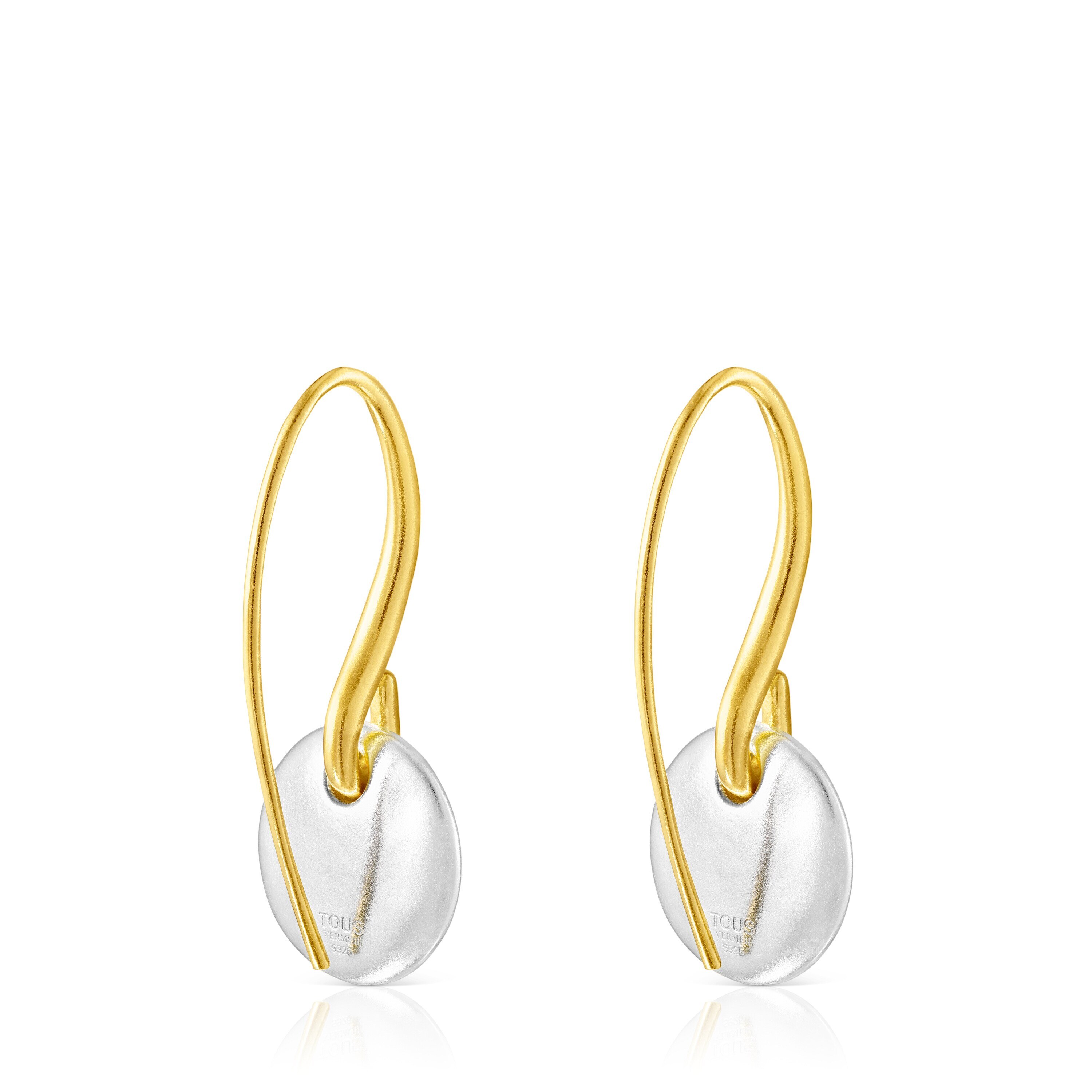 Short two-tone Luah luna Earrings