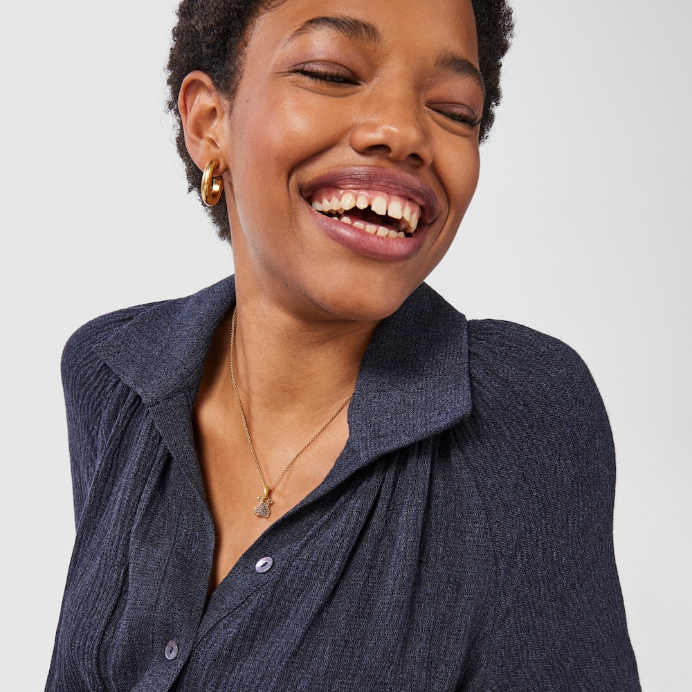 Tous Luah &ndash; Př&iacute;věsek ze žlut&eacute;ho stř&iacute;bra Vermeil se z&aacute;hnědou