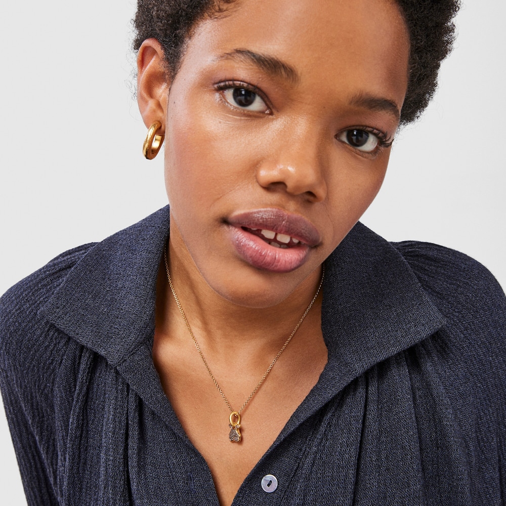 Tous Luah &ndash; Př&iacute;věsek ze žlut&eacute;ho stř&iacute;bra Vermeil se z&aacute;hnědou