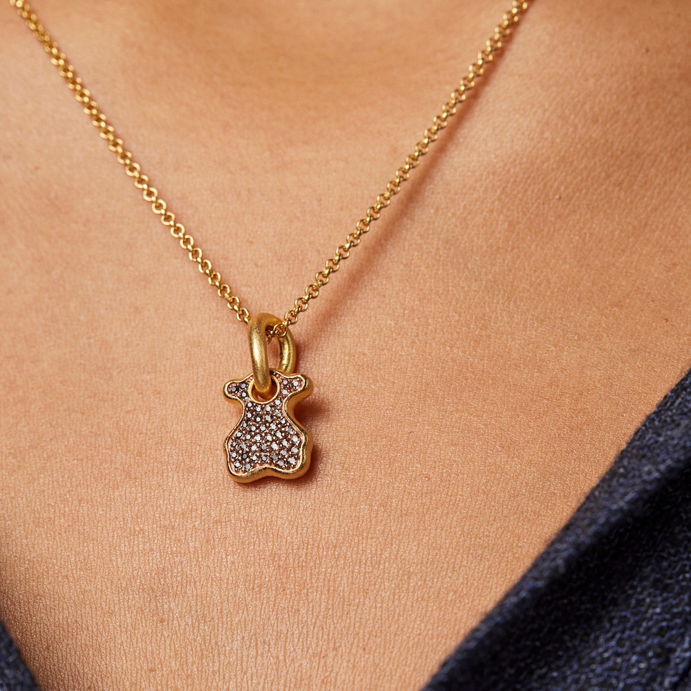 Tous Luah &ndash; Př&iacute;věsek ze žlut&eacute;ho stř&iacute;bra Vermeil se z&aacute;hnědou