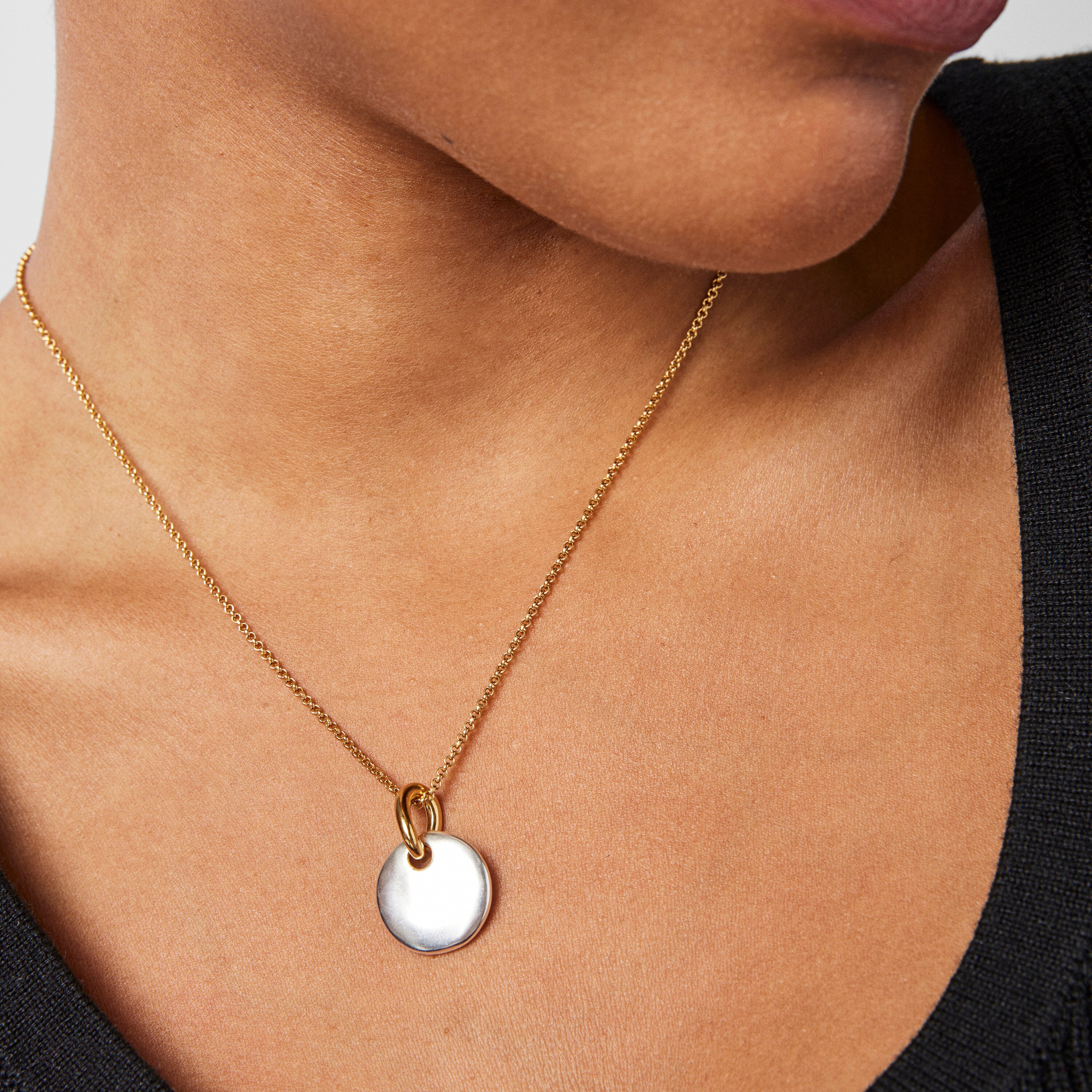 Two-tone Luah luna Pendant