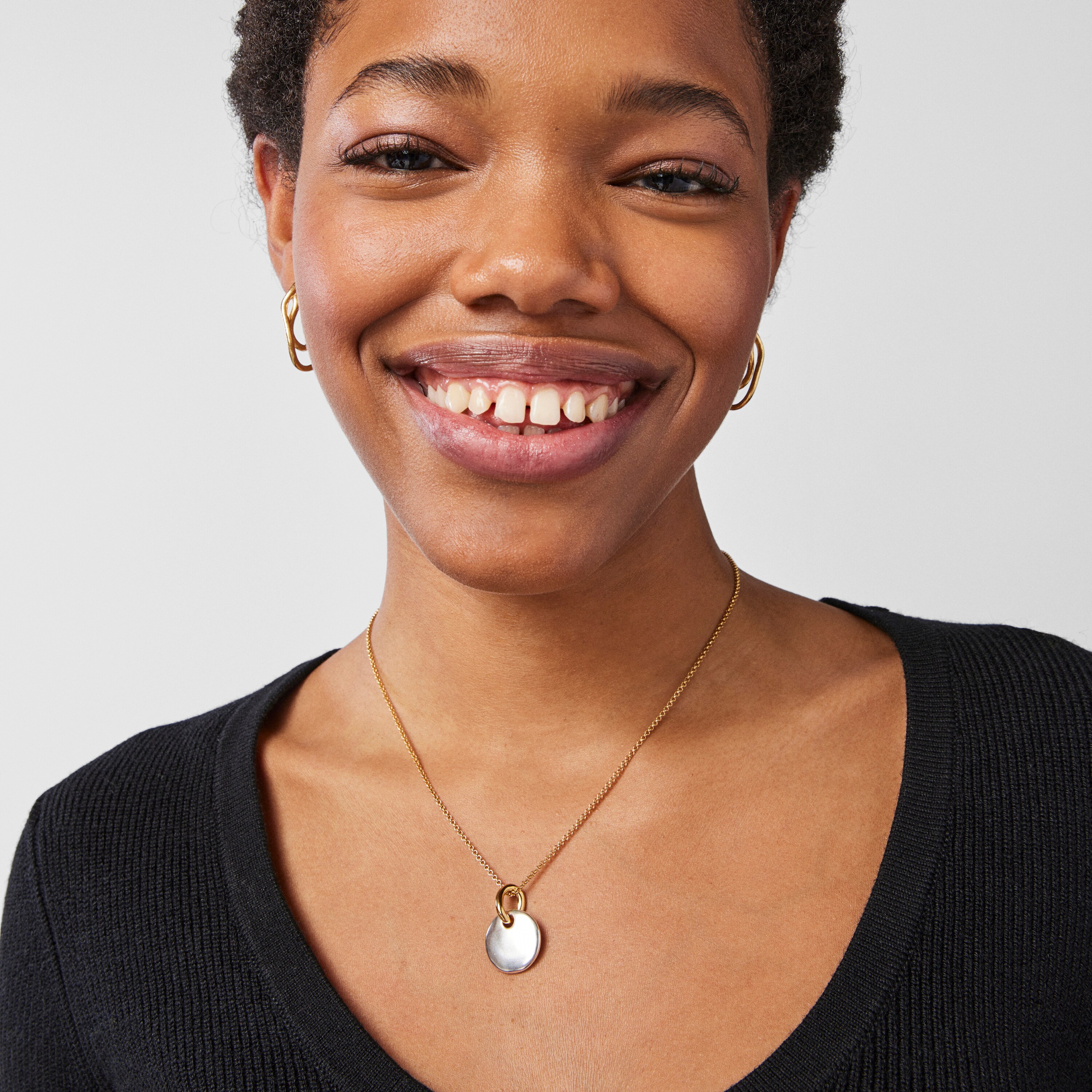 Two-tone Luah luna Pendant