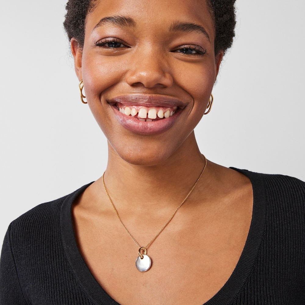 Two-tone Luah luna Pendant