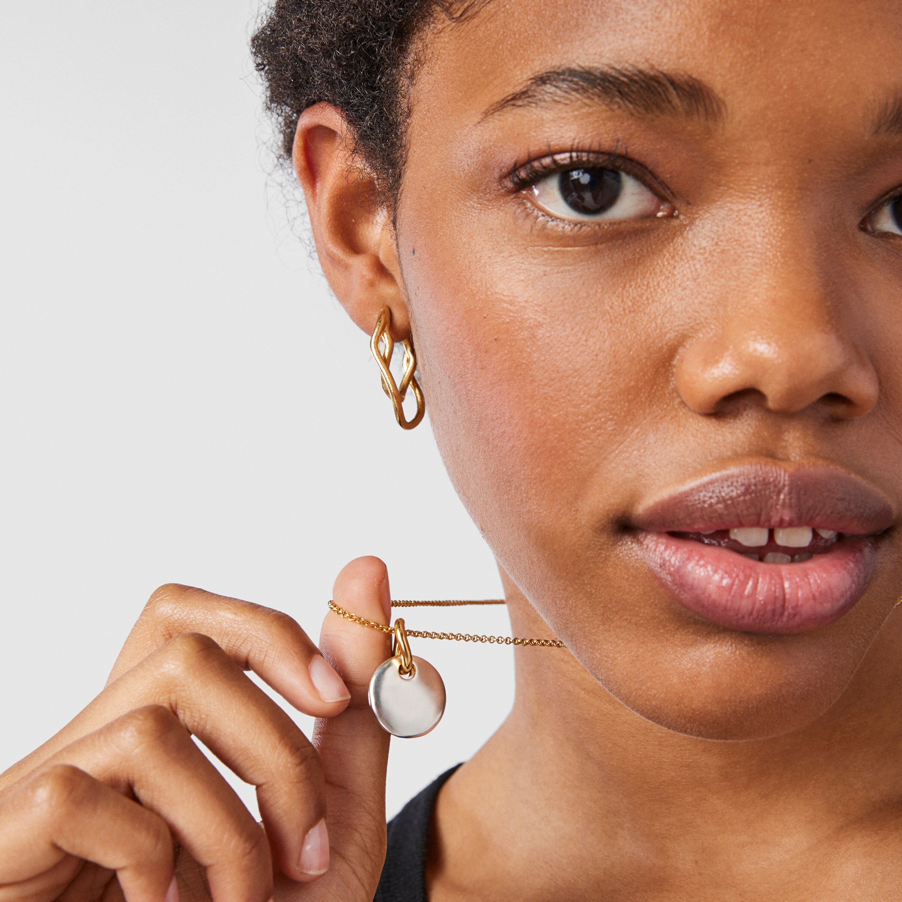 Two-tone Luah luna Pendant