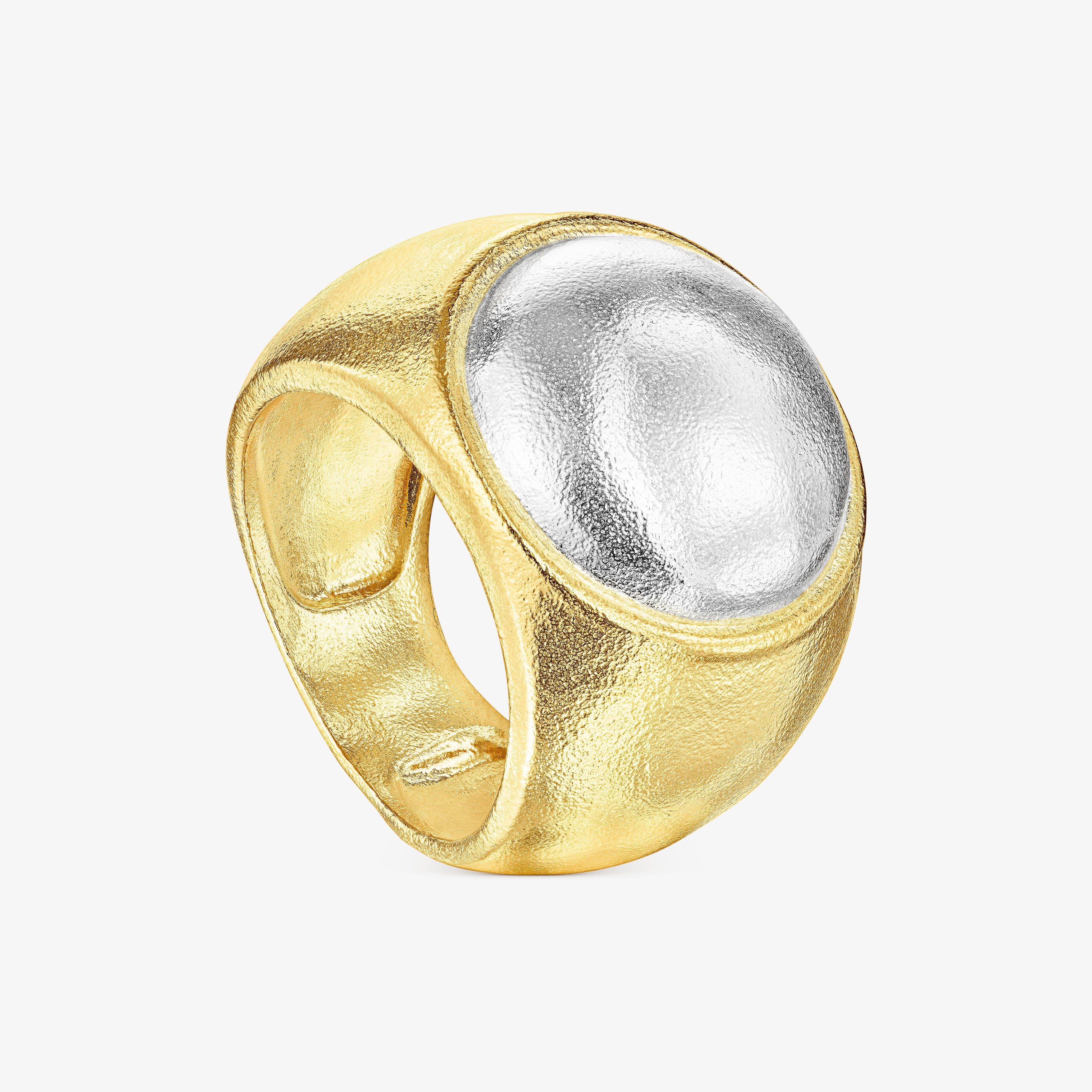 Two-tone Luah luna Ring