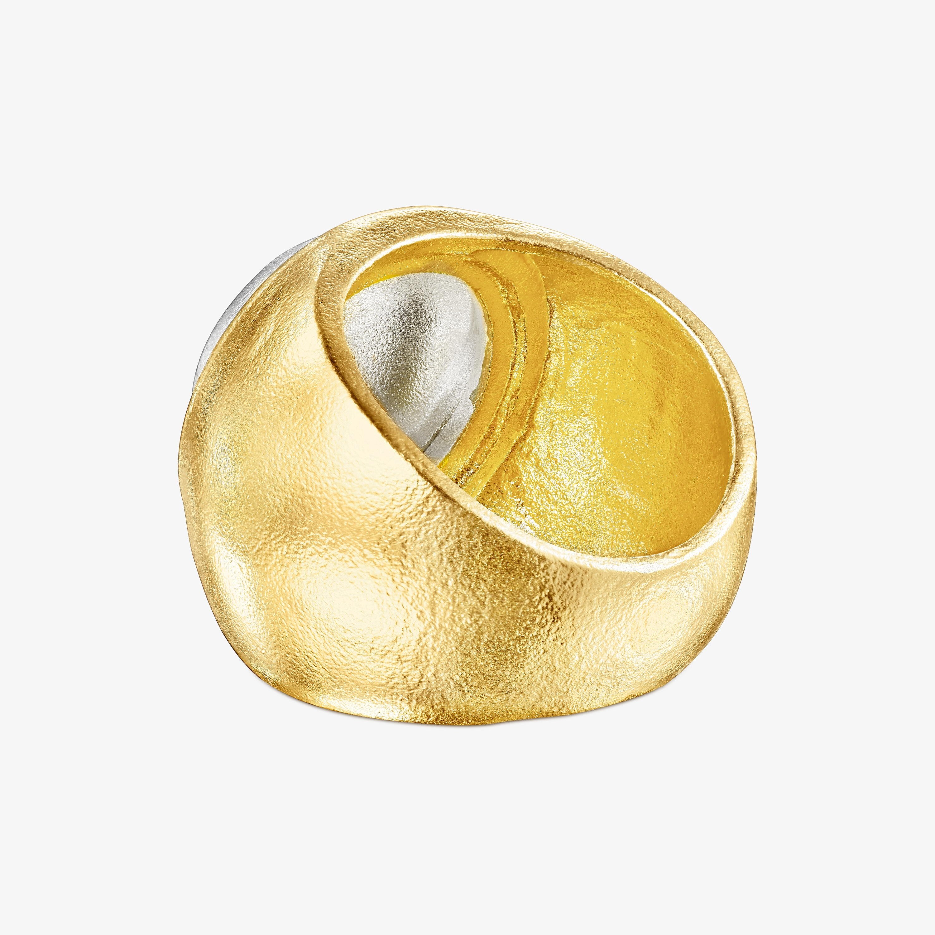 Two-tone Luah luna Ring