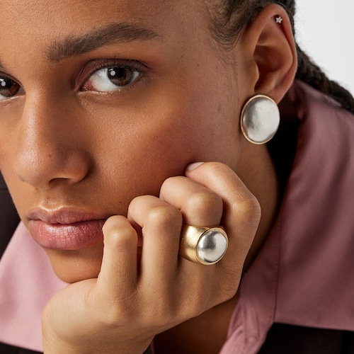 Two-tone Luah luna Ring
