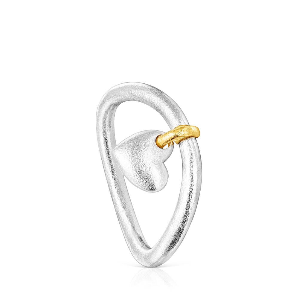Anillo coraz&oacute;n bicolor Luah