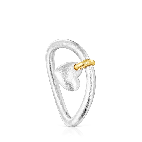 Anillo coraz&oacute;n bicolor Luah
