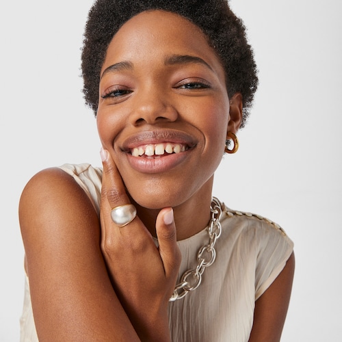 Two-tone Luah domed Ring