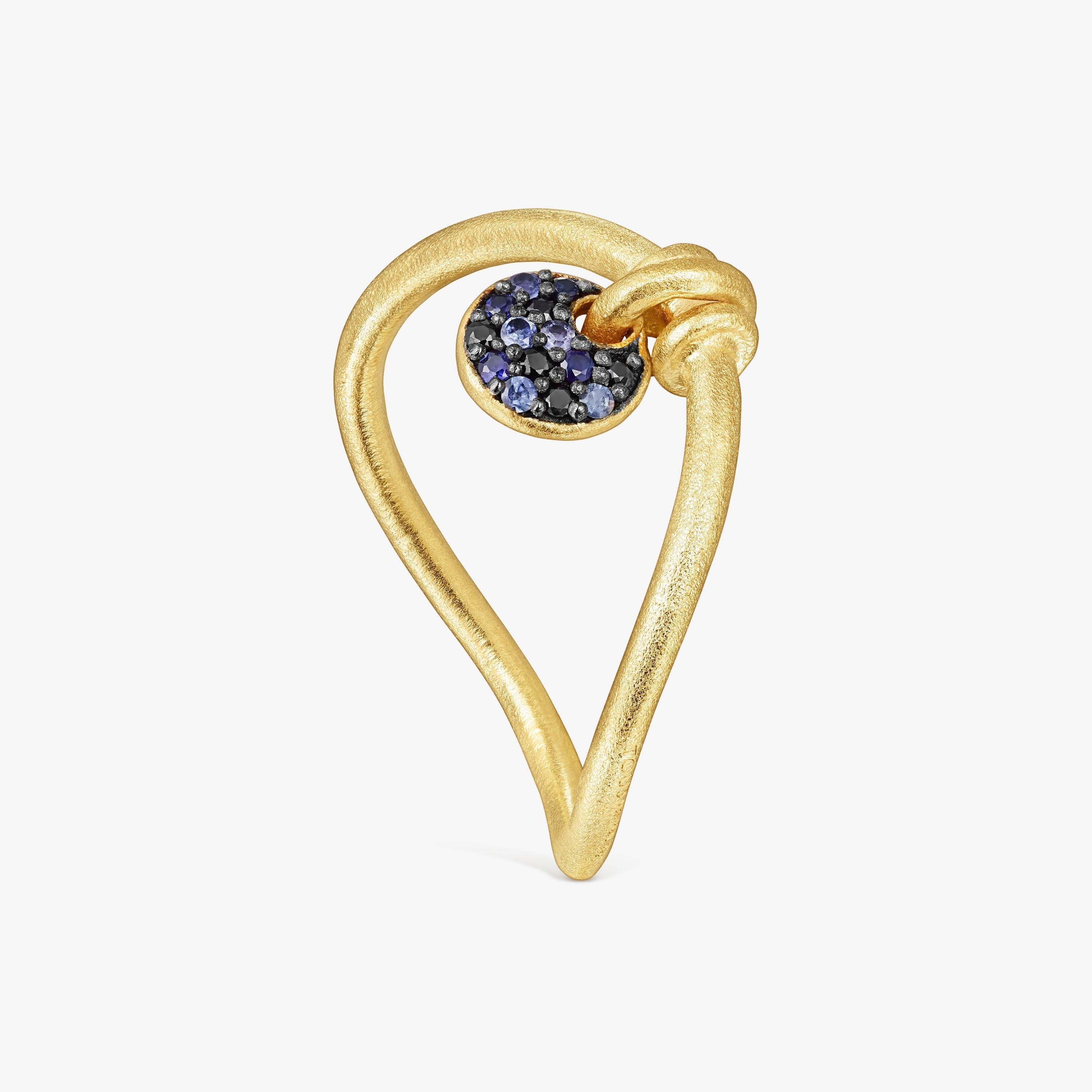 Silver vermeil Luah luna Ring with sapphires