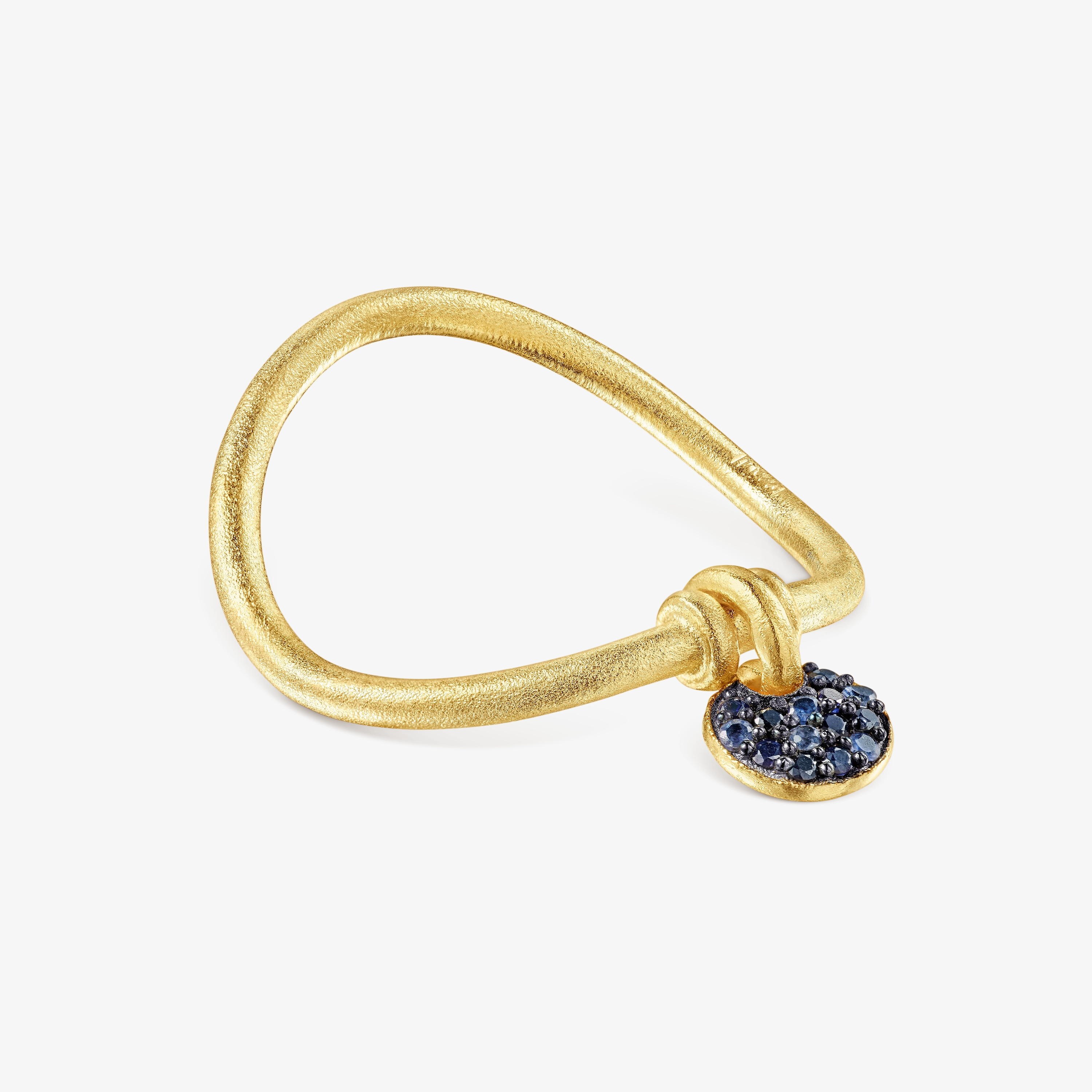 Silver vermeil Luah luna Ring with sapphires