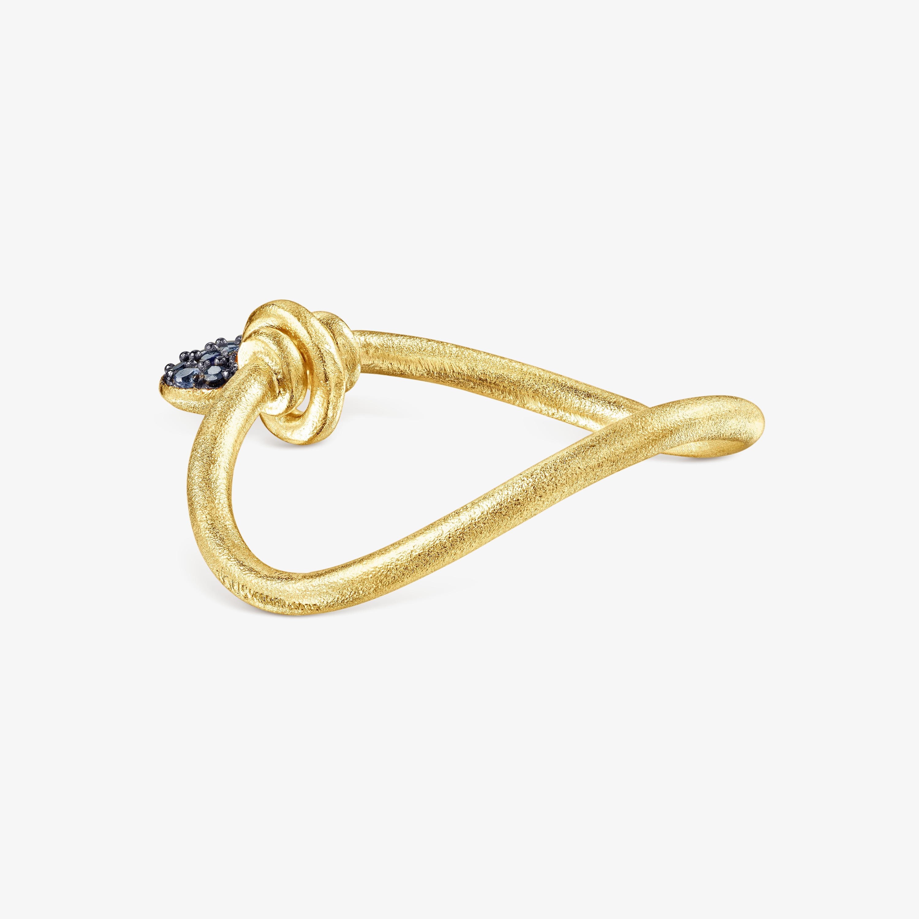 Silver vermeil Luah luna Ring with sapphires