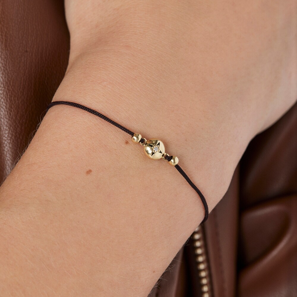 Pulsera de cordón, oro y diamantes Magic Nature image number 4