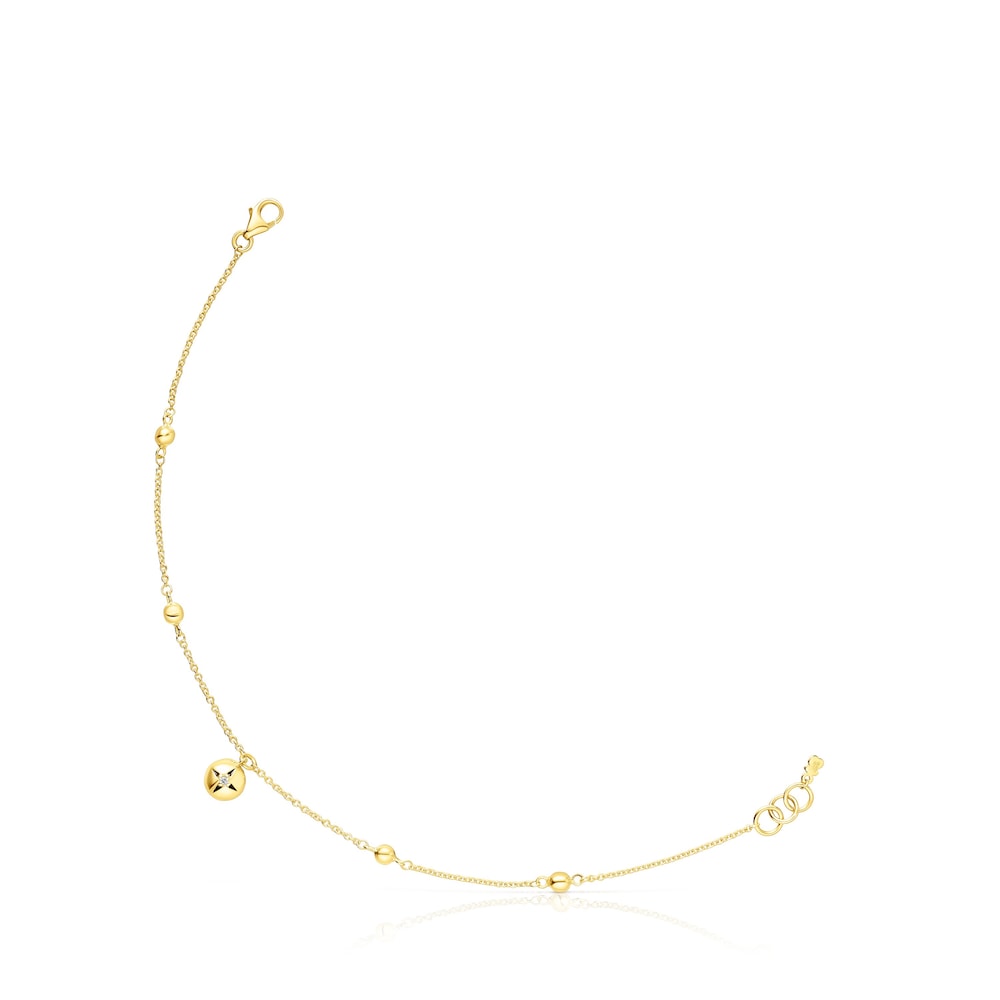 18K Solid Gold Magic Nature Bracelet with diamonds