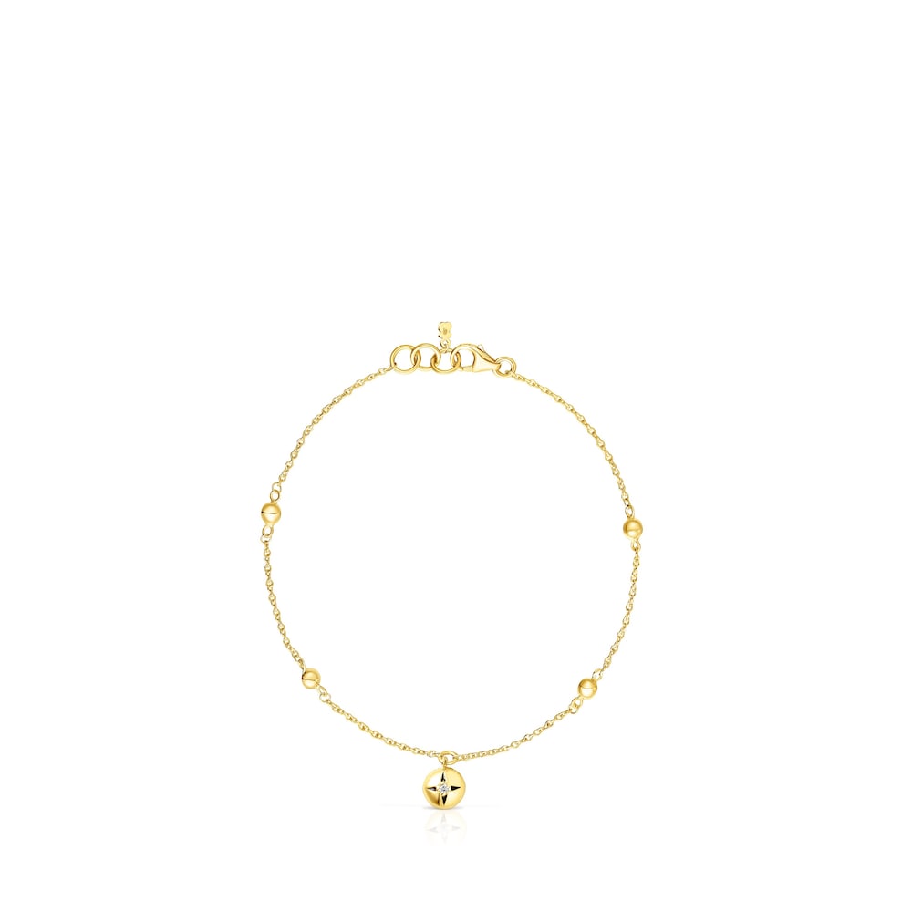 18K Solid Gold Magic Nature Bracelet with diamonds