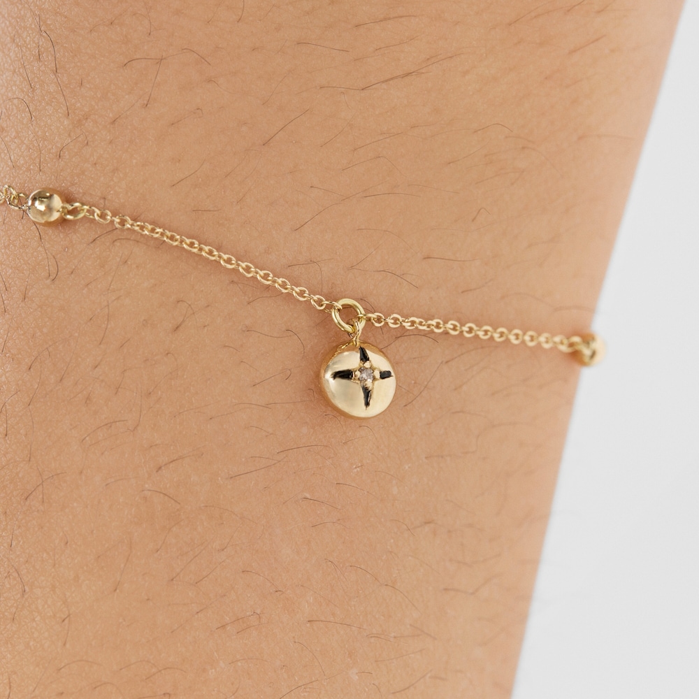 18K Solid Gold Magic Nature Bracelet with diamonds