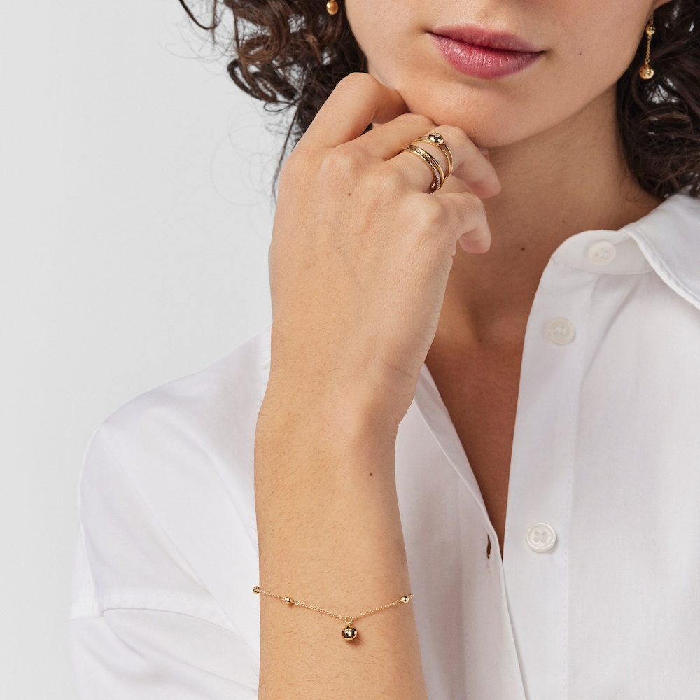 18K Solid Gold Magic Nature Bracelet with diamonds