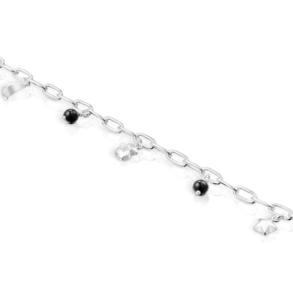 Silver Magic Nature Bracelet with onyx