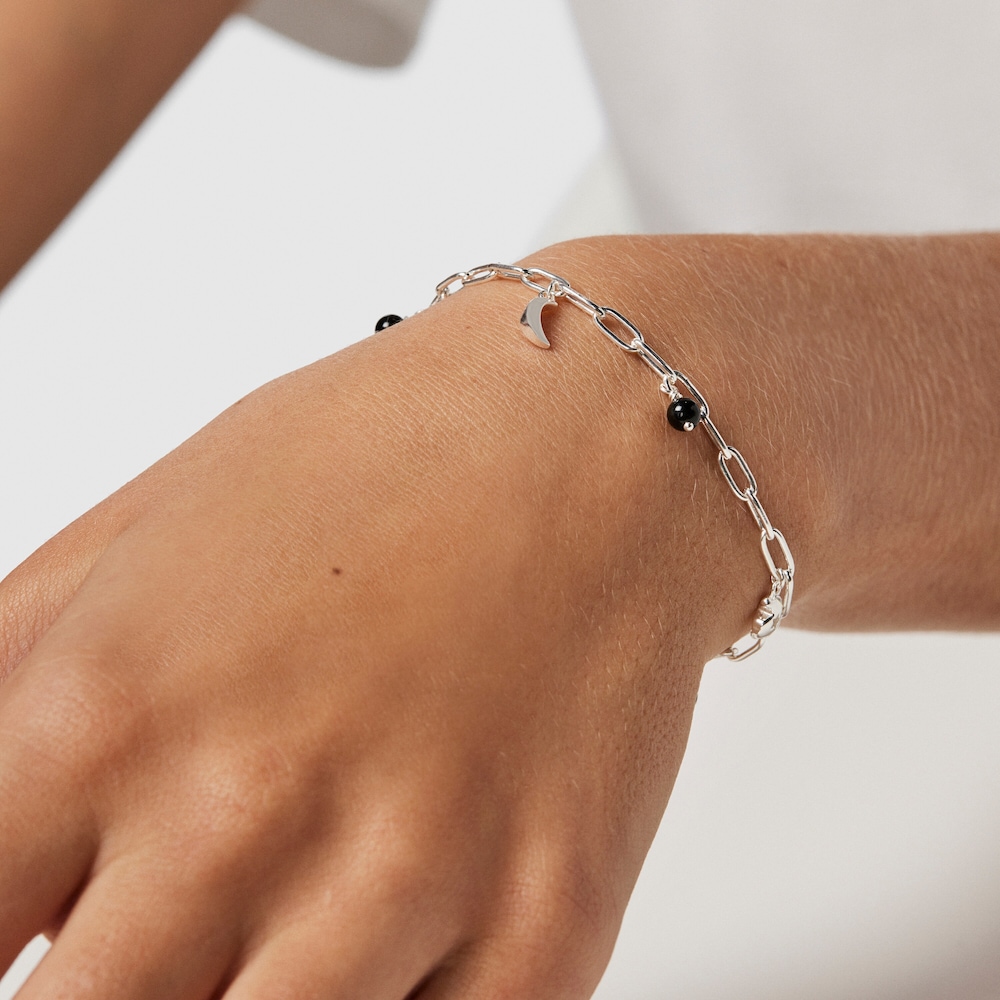 Silver Magic Nature Bracelet with onyx