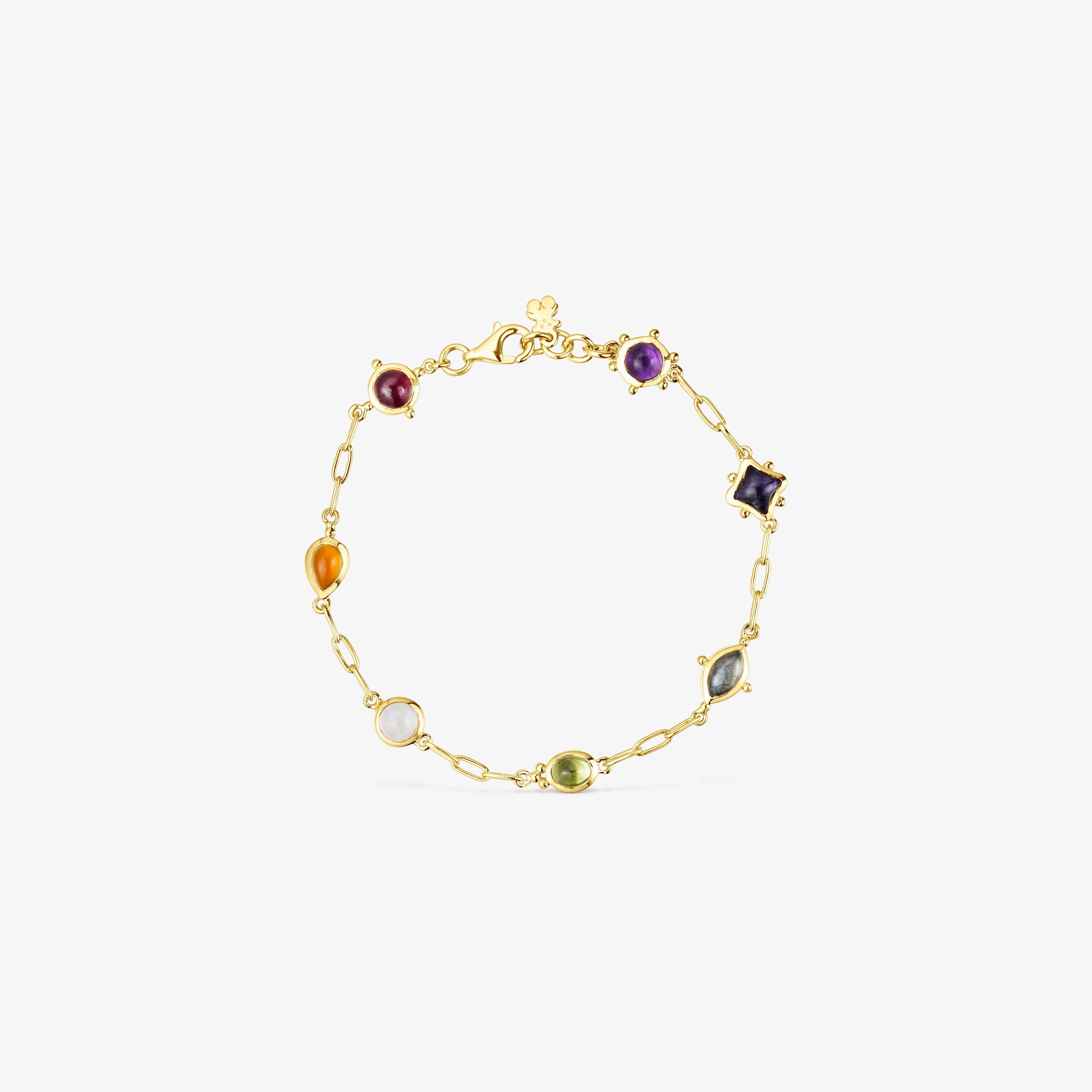 Silver vermeil Magic Nature Bracelet with gemstones