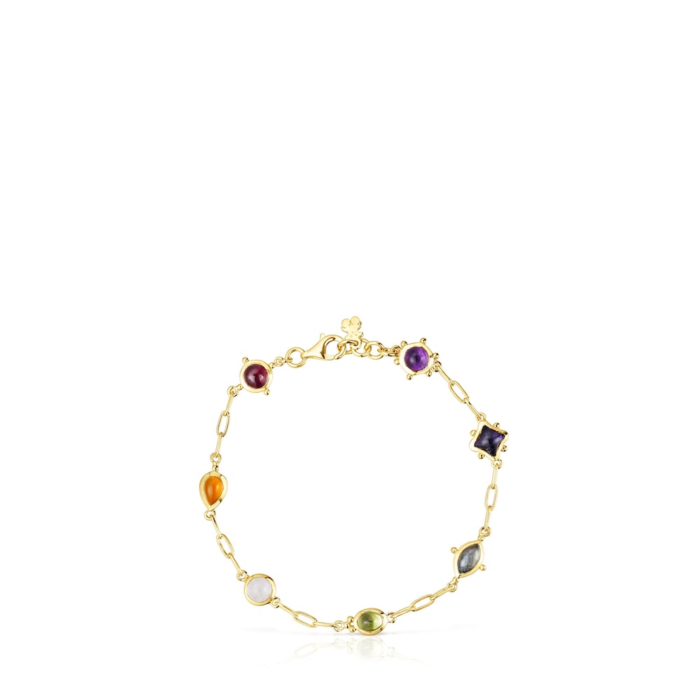 Pulsera Magic Nature con baño de oro 18 kt sobre plata y gemas Pulsera Magic Nature con baño de oro 18 kt sobre plata y gemas
