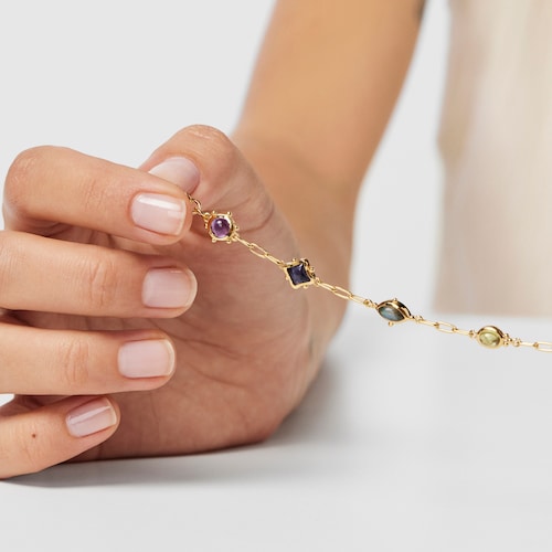 Silver vermeil Magic Nature Bracelet with gemstones