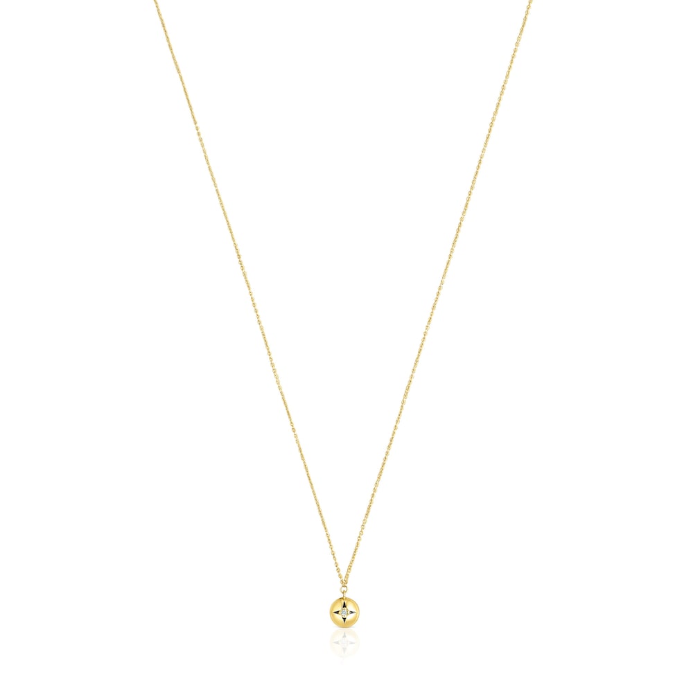 18K Solid Gold Magic Nature Necklace with diamonds