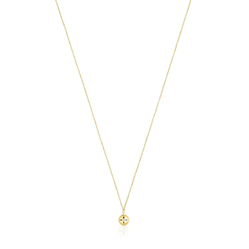18K Solid Gold Magic Nature Necklace with diamonds