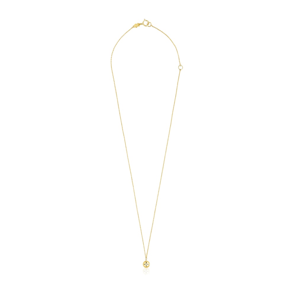 18K Solid Gold Magic Nature Necklace with diamonds