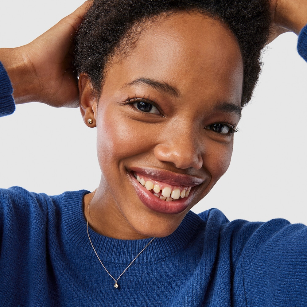 18K Solid Gold Magic Nature Necklace with diamonds