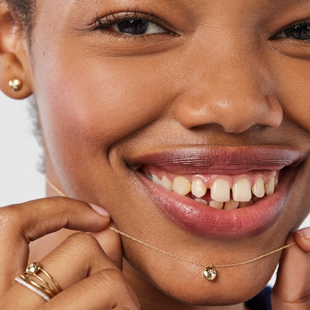 18K Solid Gold Magic Nature Necklace with diamonds