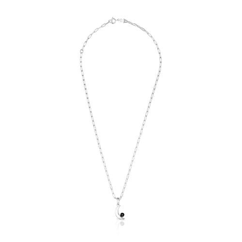 Collar luna de plata y onix Magic Nature