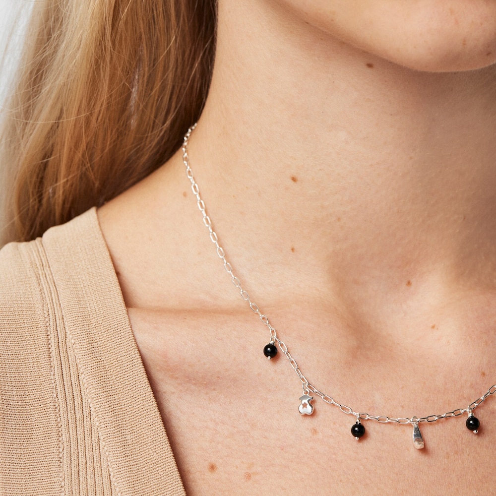 Collar de plata y onix Magic Nature