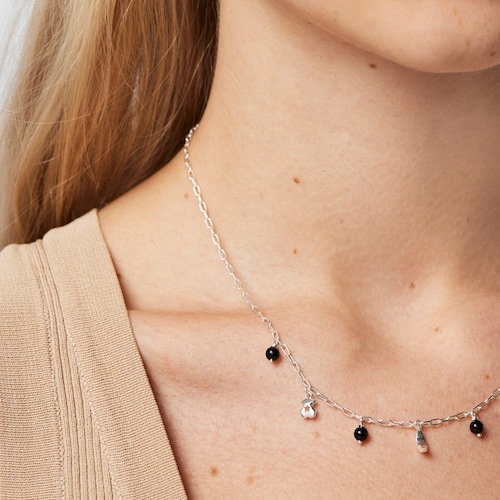 Collar de plata y onix Magic Nature