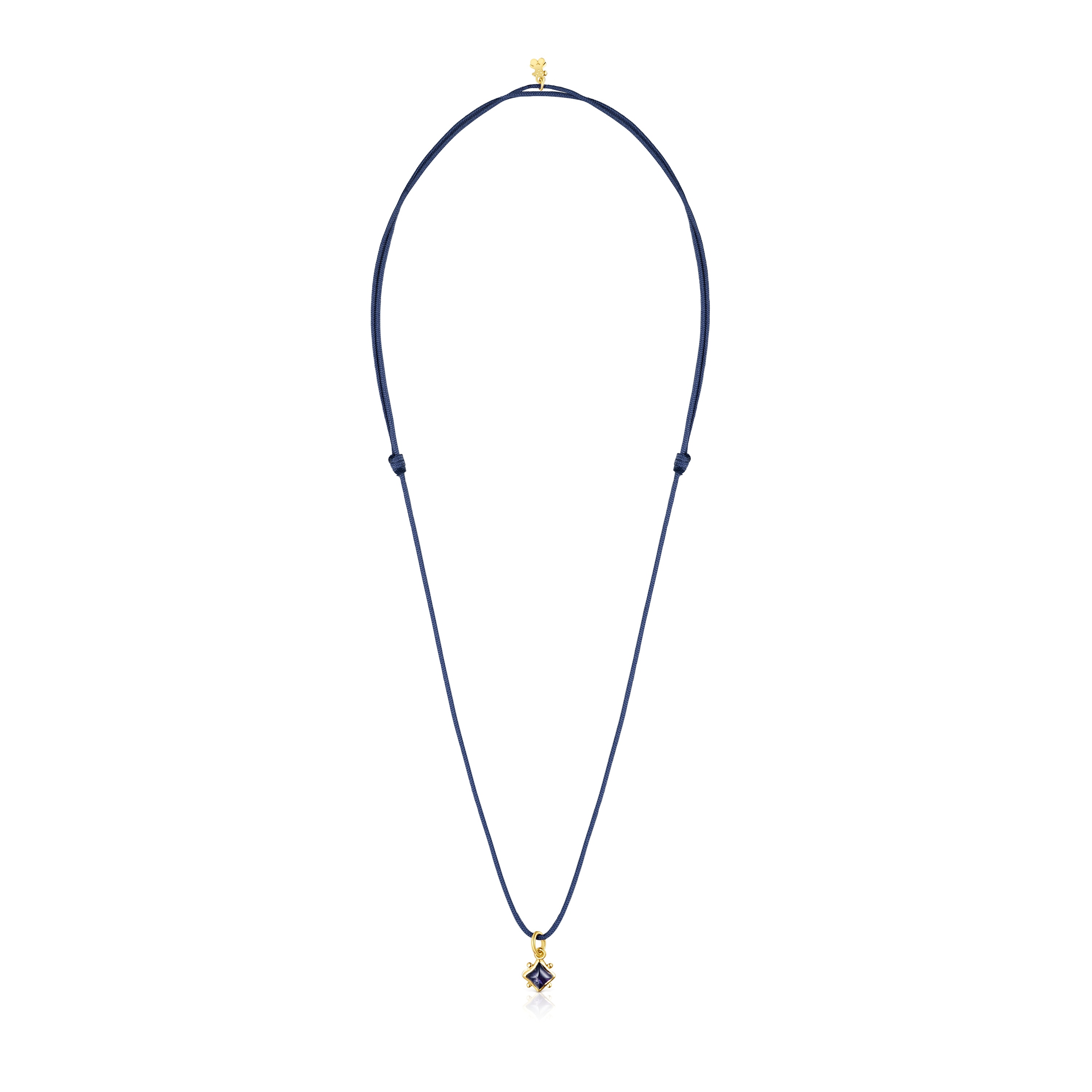 Magic Nature Necklace with iolite and blue cord