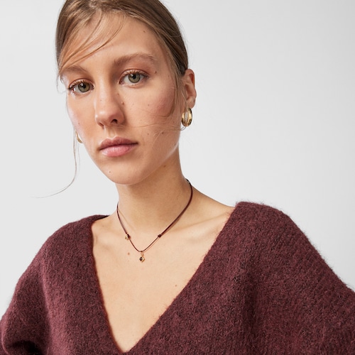 Halskette Magic Nature mit Rubin und granatroter Kette