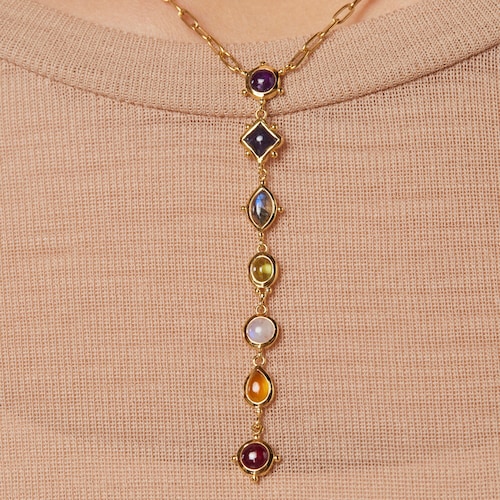 Magic Nature Necklace with gemstone strip