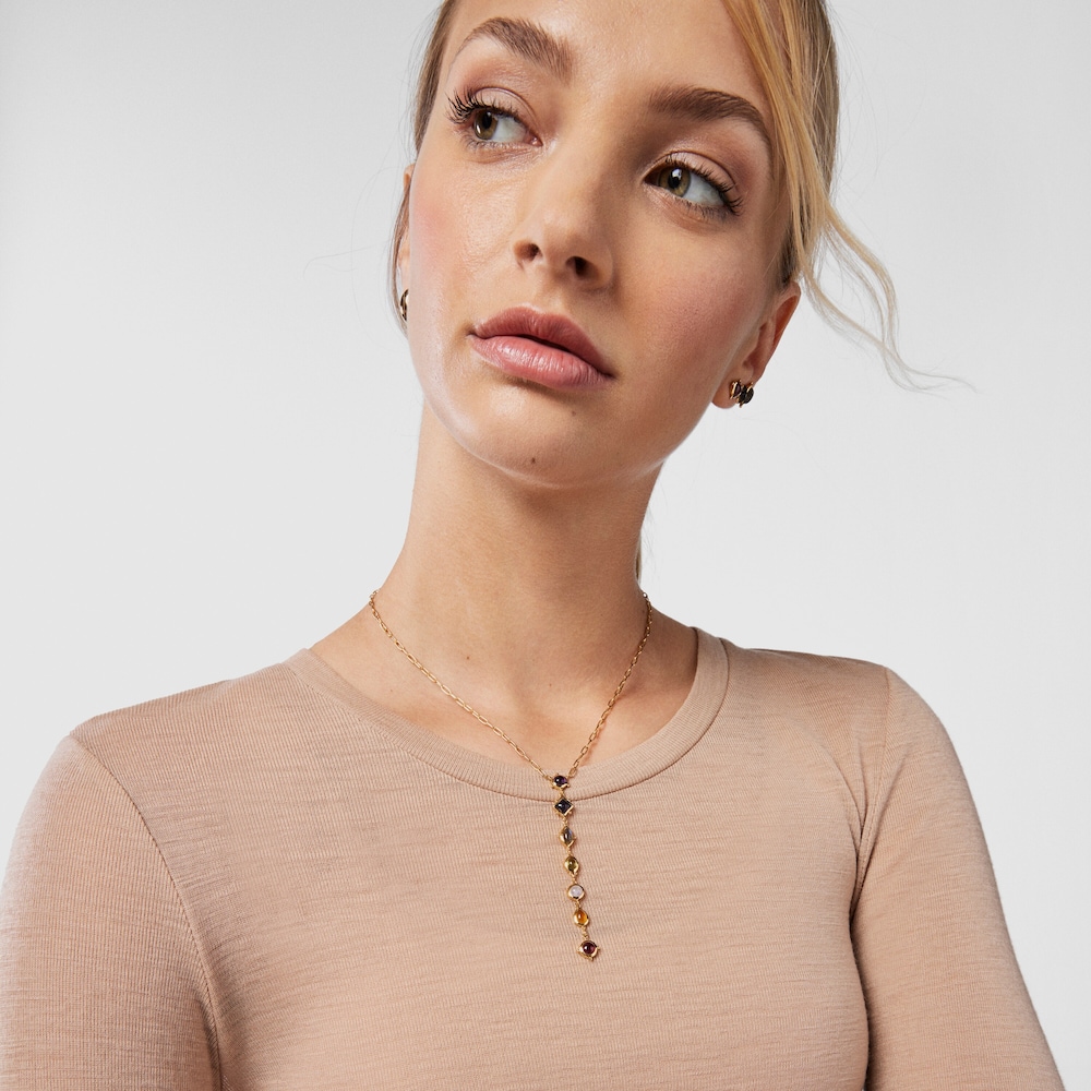 Magic Nature Necklace with gemstone strip