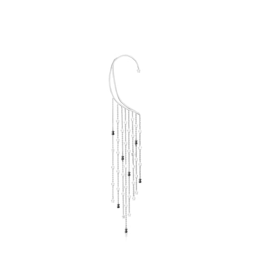 Earcuff cadenas de plata y espinelas Magic Nature