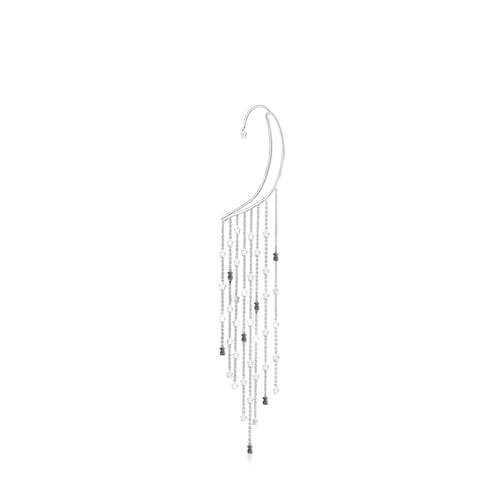 Earcuff cadenas de plata y espinelas Magic Nature