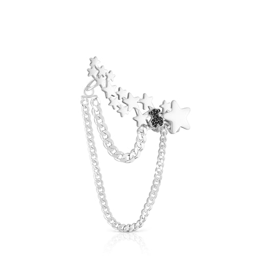 Earcuff trepador de plata y espinelas Magic Nature