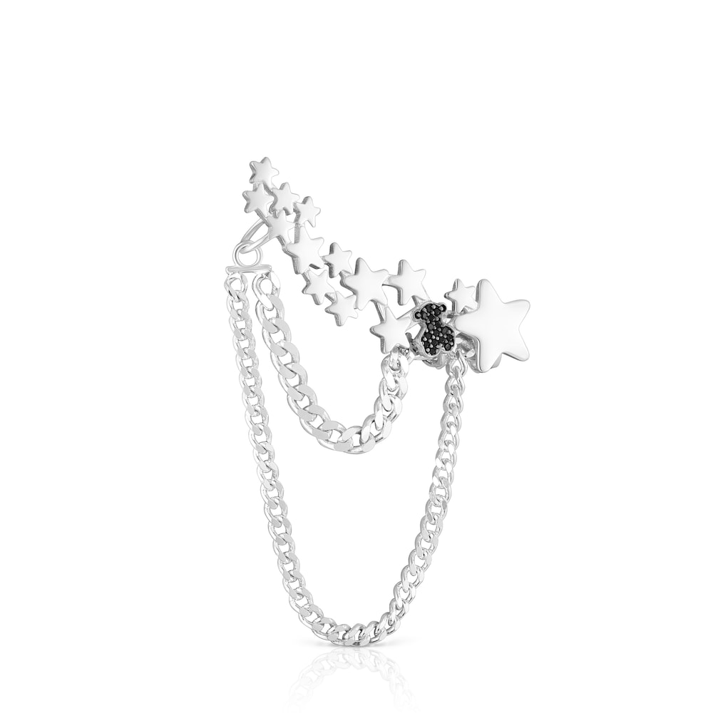 Earcuff trepador de plata y espinelas Magic Nature image number 0
