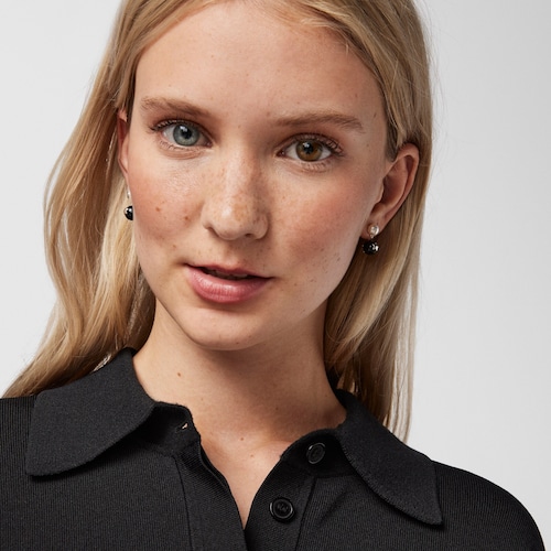 Magic Nature moon-star Earrings with pearl and onyx