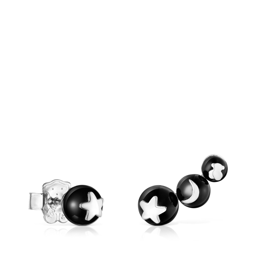 Pendientes bot&oacute;n de onix Magic Nature