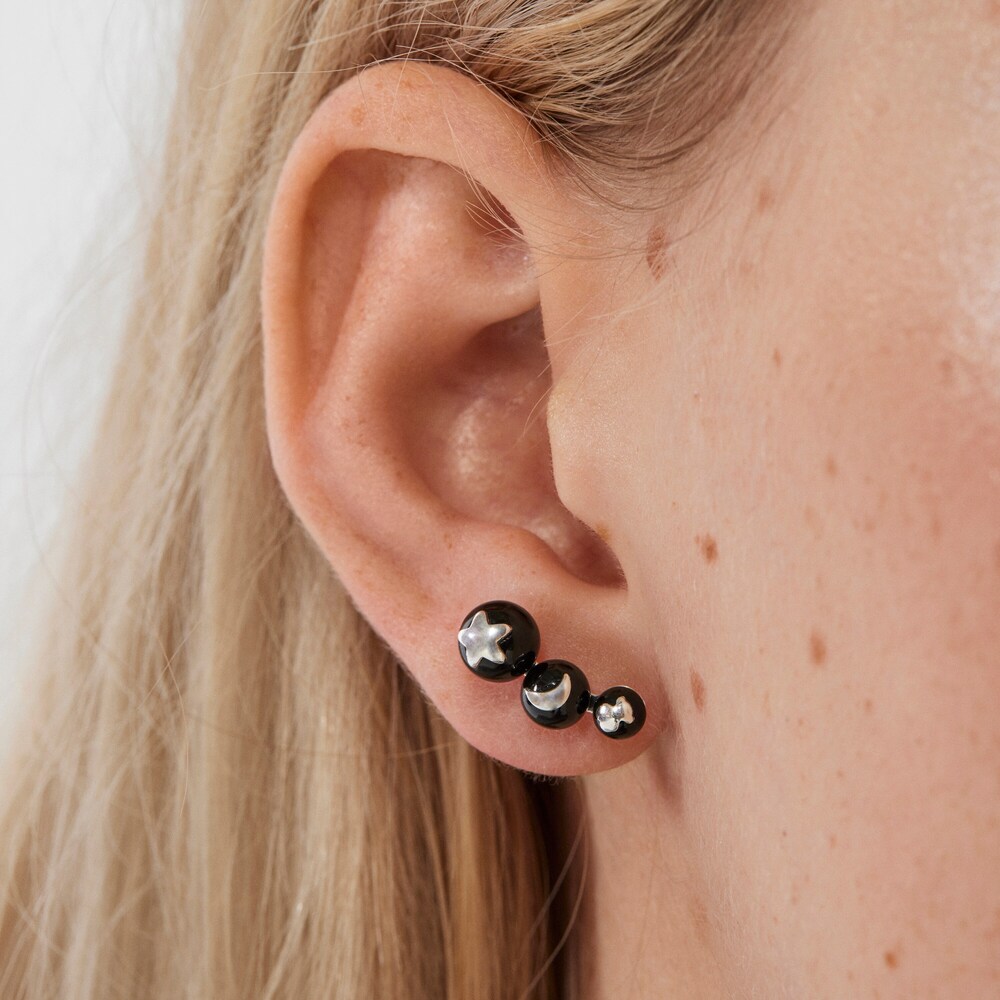 Pendientes bot&oacute;n de onix Magic Nature