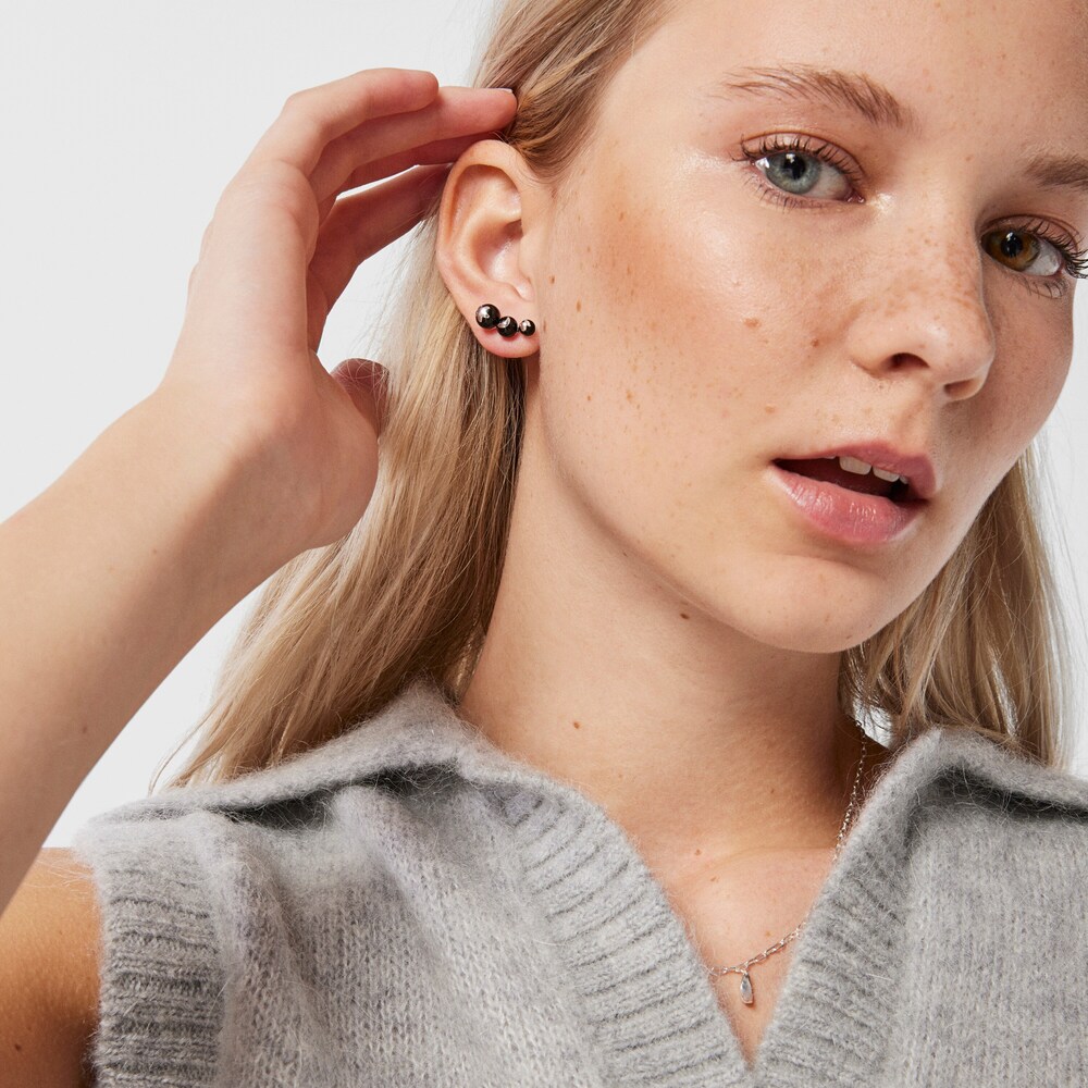 Pendientes bot&oacute;n de onix Magic Nature