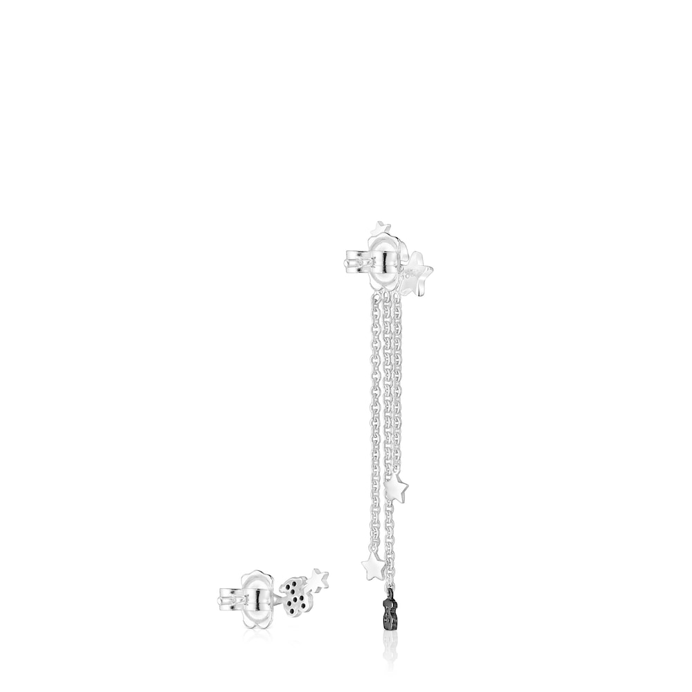 Aretes corto-largo de plata y espinelas Belinda X TOUS