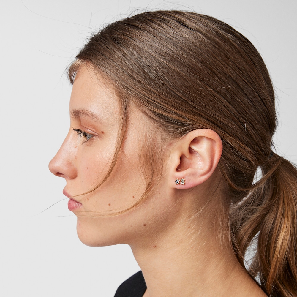 Tous Magic Nature &ndash; Sada n&aacute;u&scaron;nic ze žlut&eacute;ho stř&iacute;bra Vermeil s rub&iacute;ny, iolity a diamanty