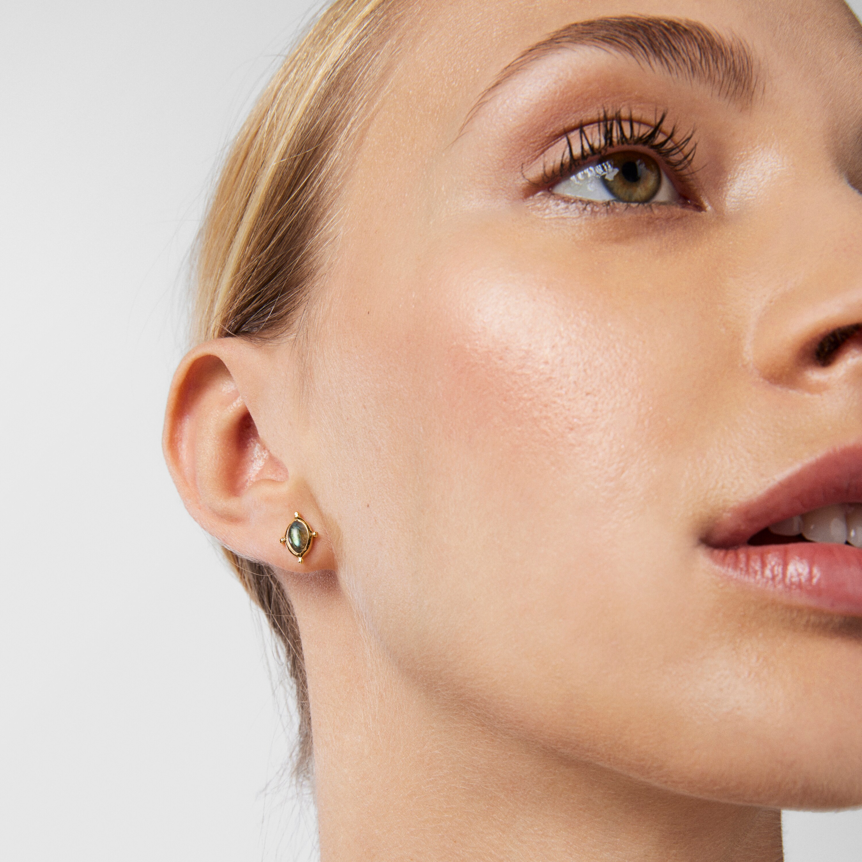 Pack of silver vermeil Magic Nature Earrings with gemstones